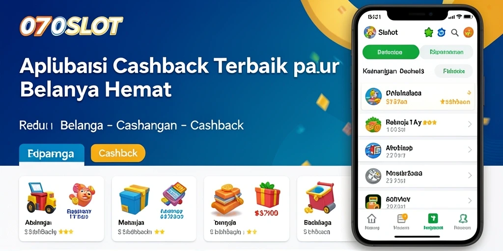 Antarmuka aplikasi Cashback 070SLOT yang menarik dan fungsional.