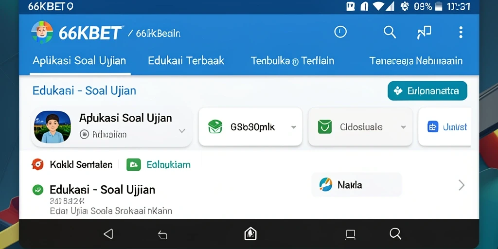 Antarmuka aplikasi 66KBET untuk Soal Ujian yang mudah digunakan.