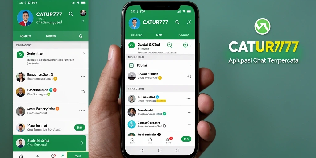 Antarmuka CATUR777 yang menampilkan fitur Chat Encrypted yang aman dan intuitif.