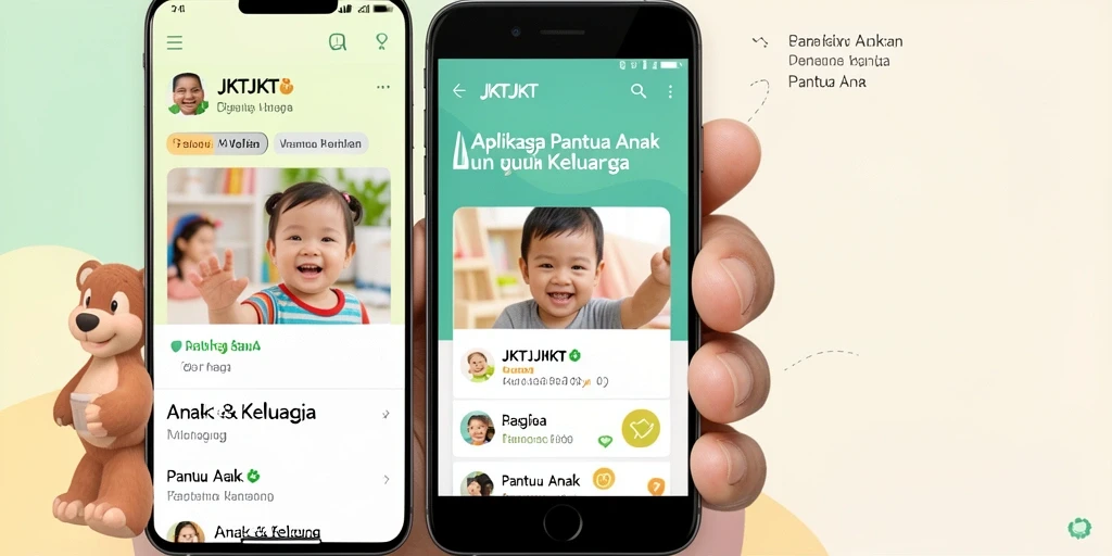 Antarmuka aplikasi JKTJKT untuk memantau anak dengan mudah.