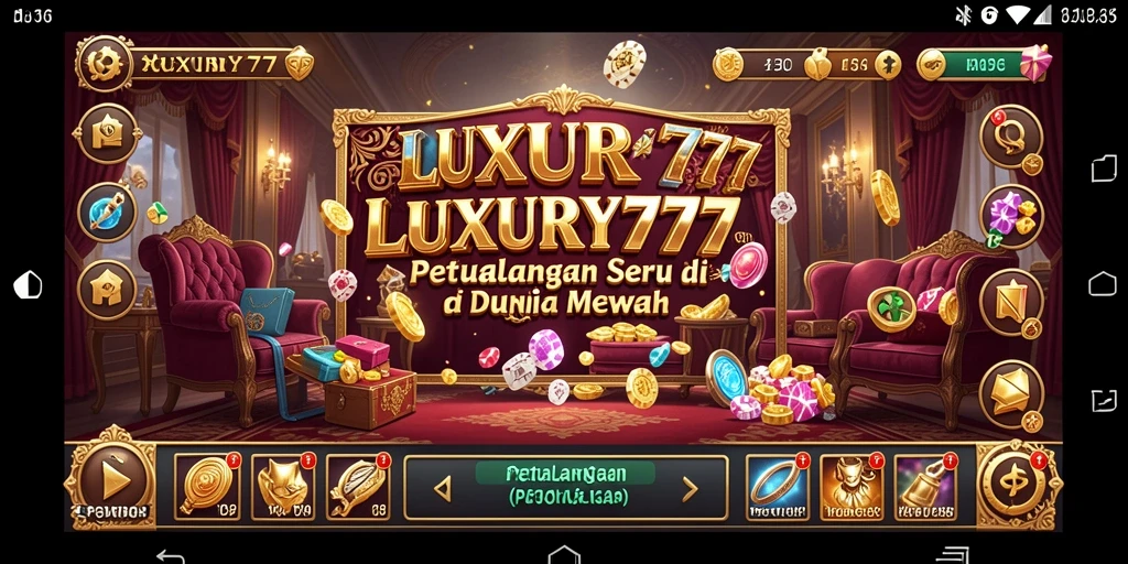 Tampilan antarmuka yang menarik dengan elemen petualangan yang dinamis.