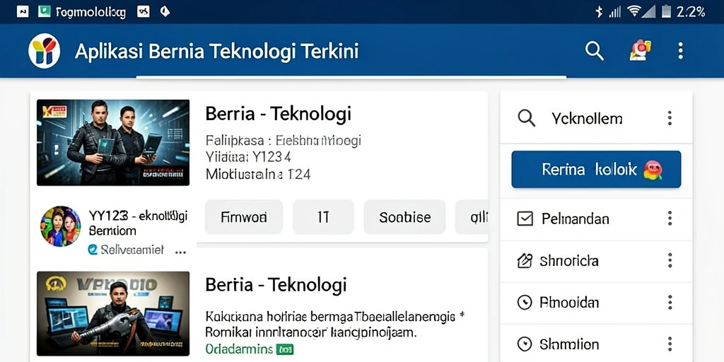 Tampilan antarmuka aplikasi YY123 yang menarik dan informatif.